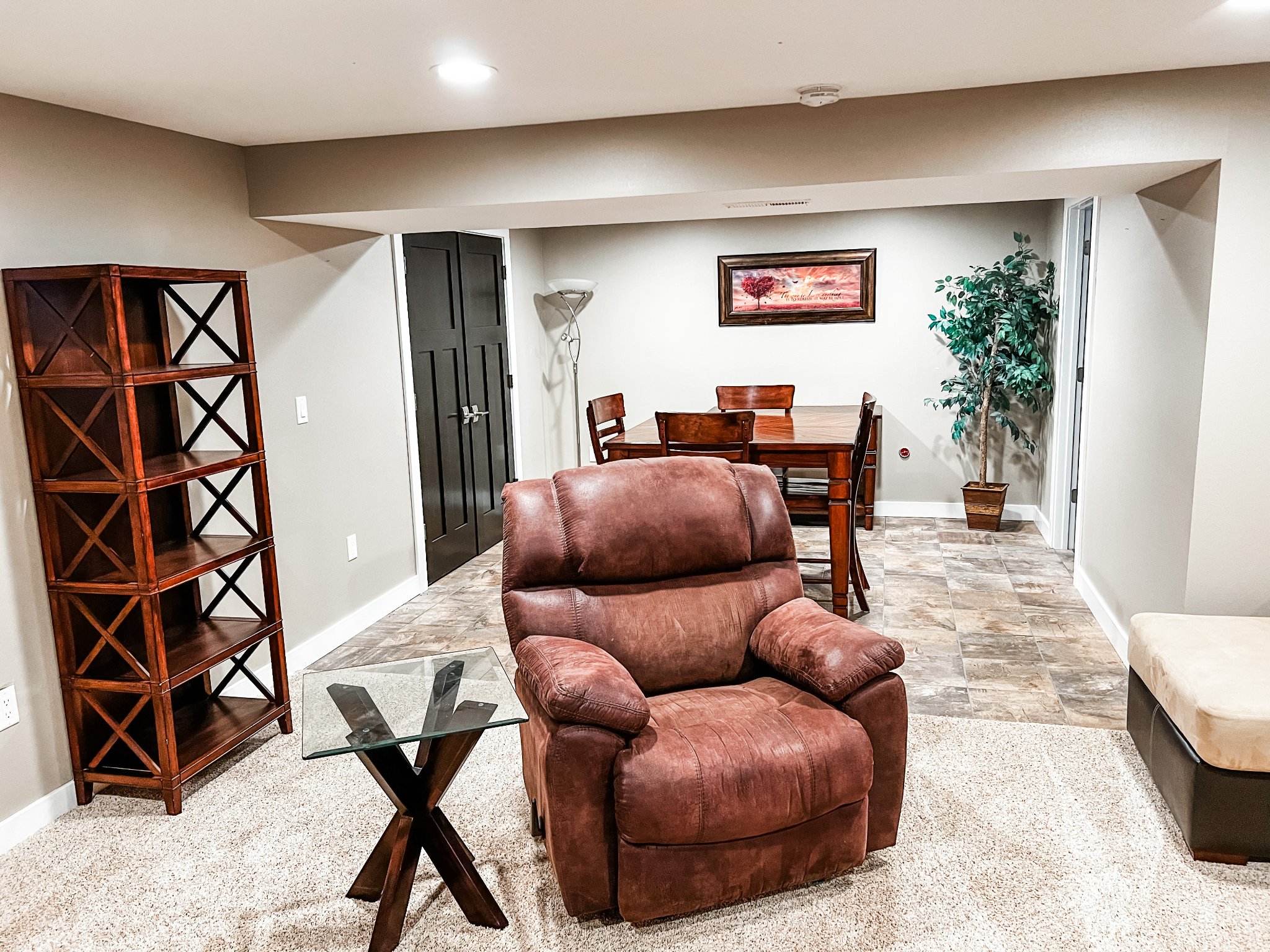 Carpet in a finished residential space